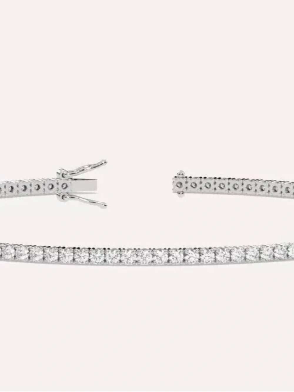 GENUINE 1.67Cts SI-IJ DIAMOND TENNIS BRACELET 14k SOLID WHITE GOLD - New with ou